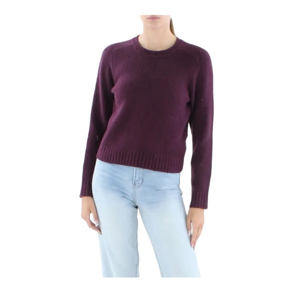Re/Done Plum 60s Shrunken Pullover Sweater NWT